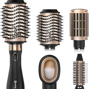 Nicebay 4-in-1 Hot Air Brush - Straightener/Dryer/Curling - Multi-temp Setting